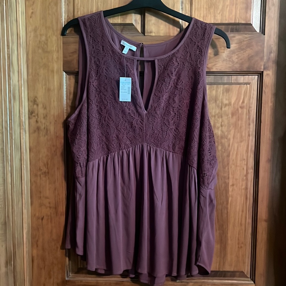 Maurice’s dressy tank in plum color XXL